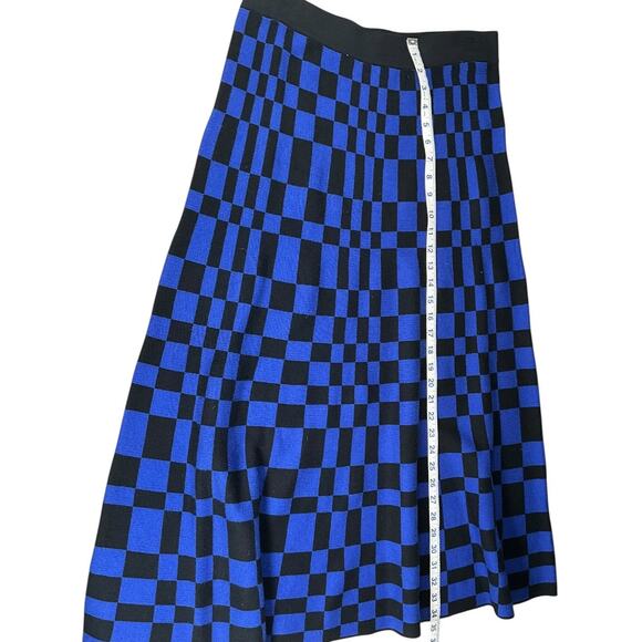 Future Collective x Kahlana Barfield Brown Checkered Knit Maxi Skirt –Size Large - Picture 5 of 8